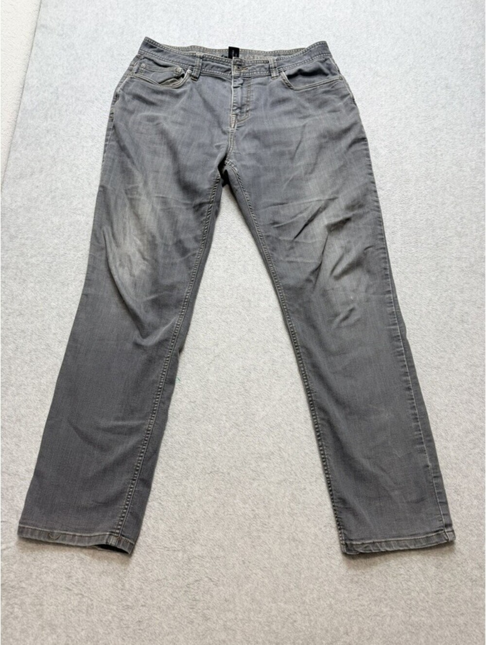 PrAna Mens Slim Fit Jeans 35x32 Gray Organic Cotton Stretch Denim Casual Outdoor